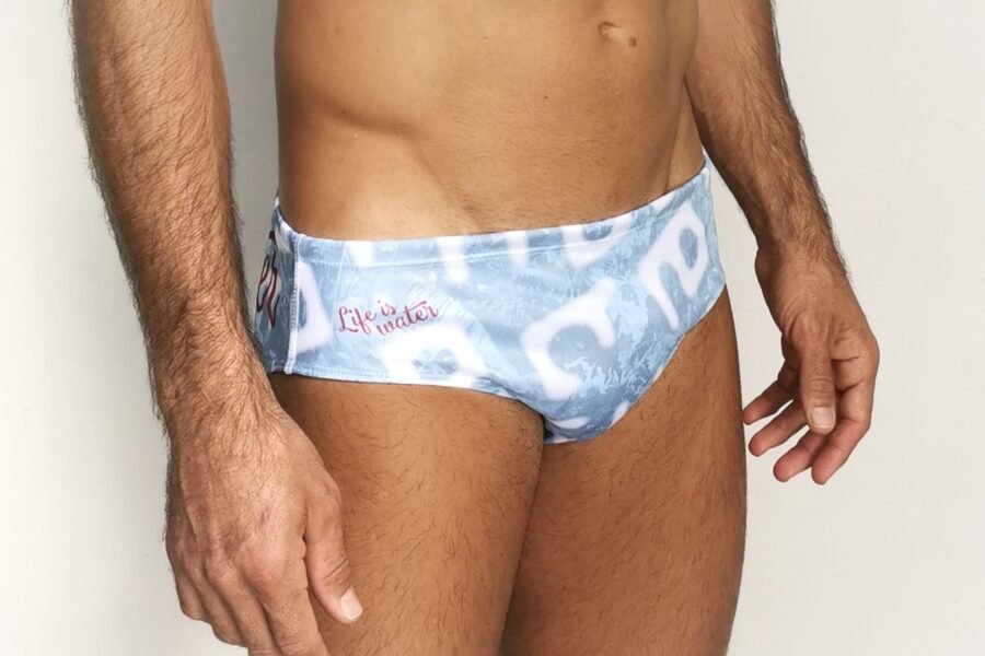 Pantaloneta de baño life is water blanca (2)