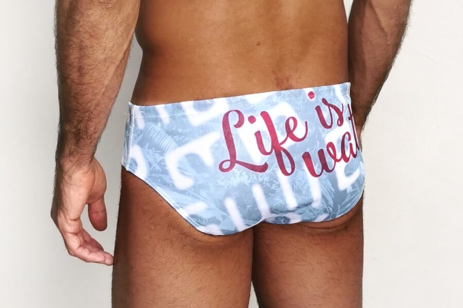 Pantaloneta de baño life is water blanca (3)